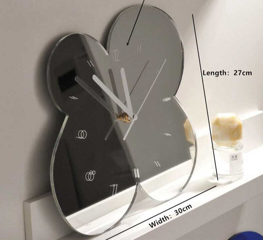 Moderne Veggklokke med Blomsterdesign 4