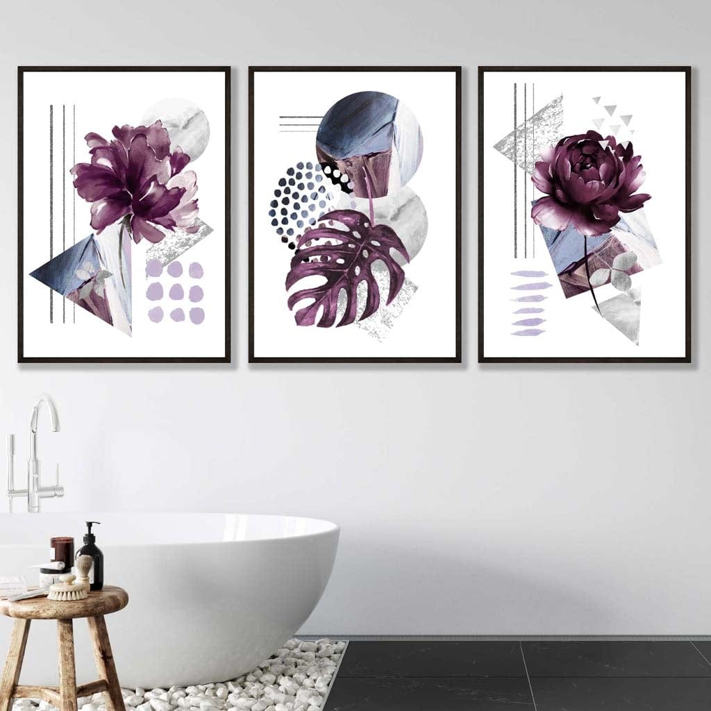 Moderne Veggkunstsett med Botaniske Motiver 5