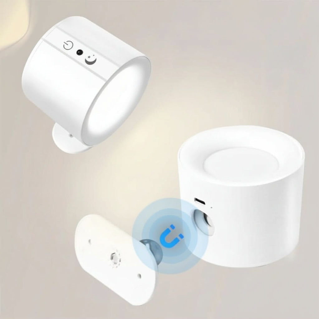 Moderne Vegglampe Dimbar 360° Roterbar for Stue og Soverom 4