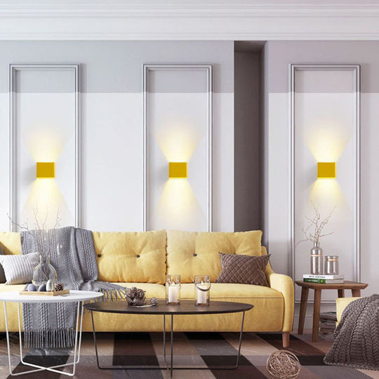 Moderne Vegglampe Firkantet Design 1