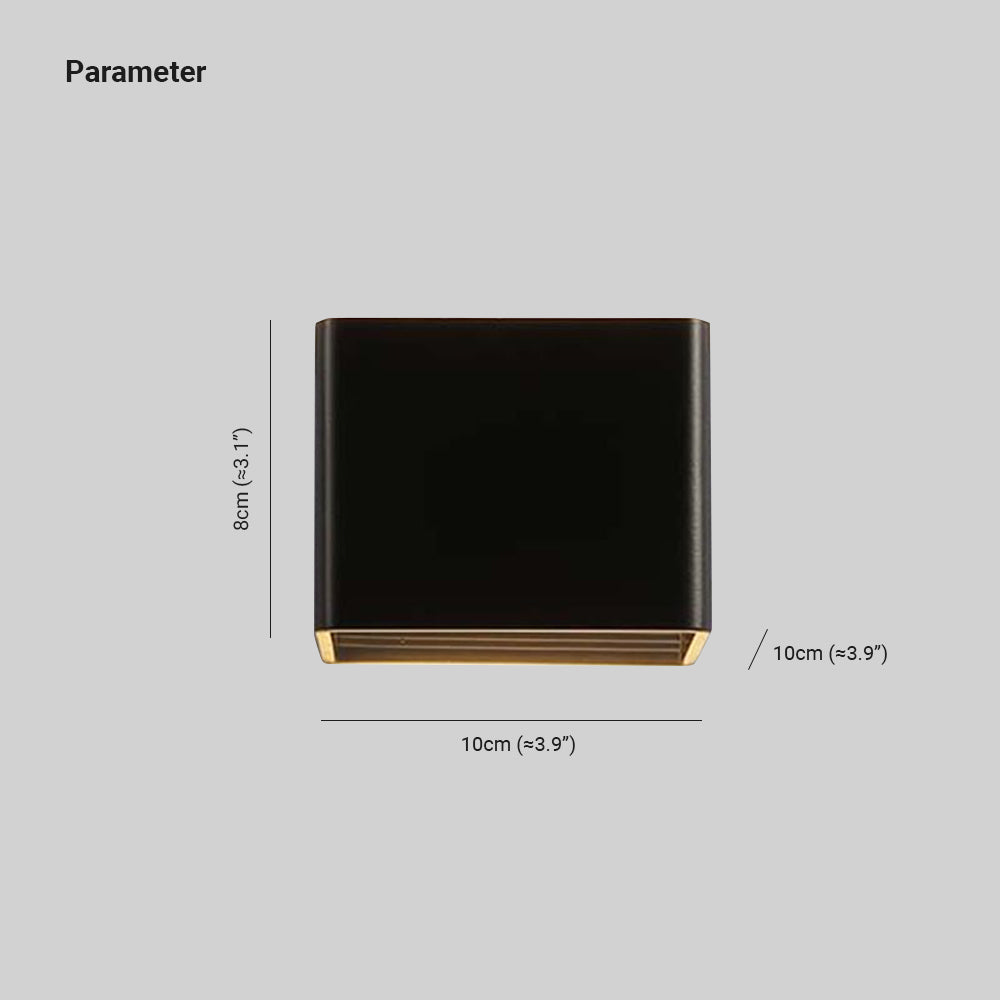 Moderne Vegglampe Firkantet Design 2