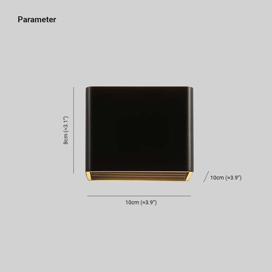 Moderne Vegglampe Firkantet Design 2