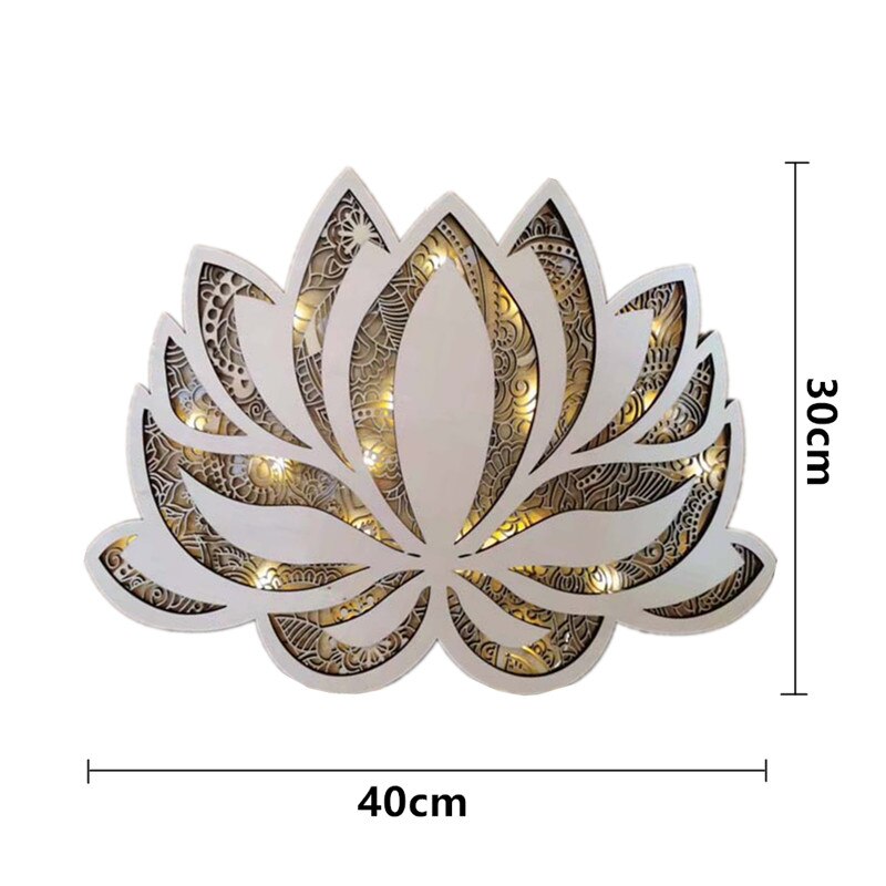 Moderne Vegglampe Lotus Mandala 5