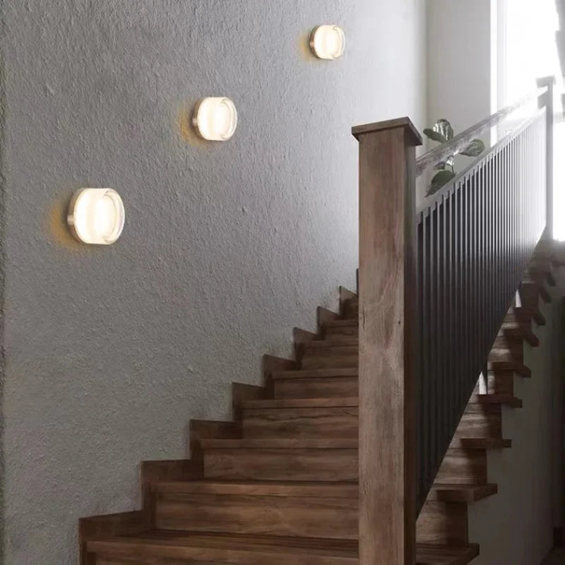 Moderne Vegglampe Rund Design Med Kraftig LED-Belysning 1
