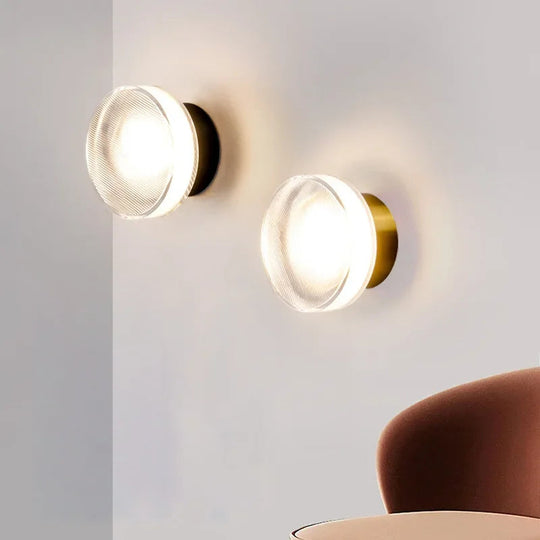 Moderne Vegglampe Rund Design Med Kraftig LED-Belysning 3