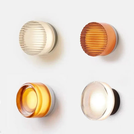 Moderne Vegglampe Rund Design Med Kraftig LED-Belysning 4