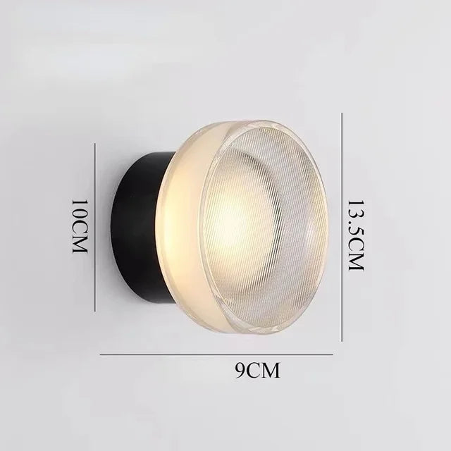 Moderne Vegglampe Rund Design Med Kraftig LED-Belysning 9