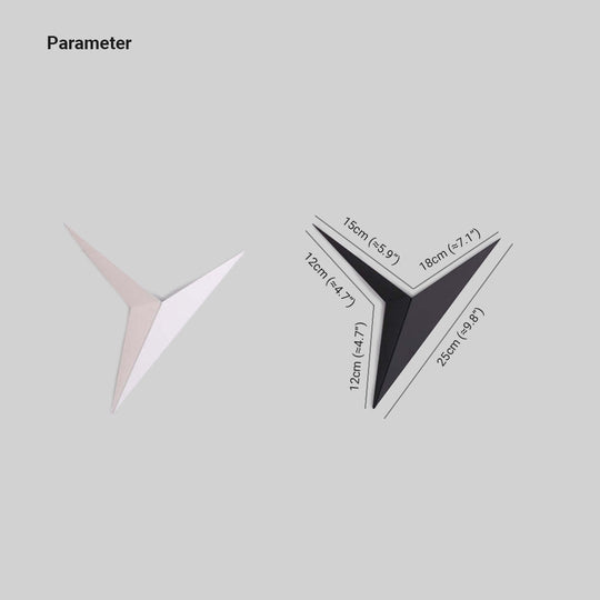 Moderne Vegglampe Triangulær Design 3