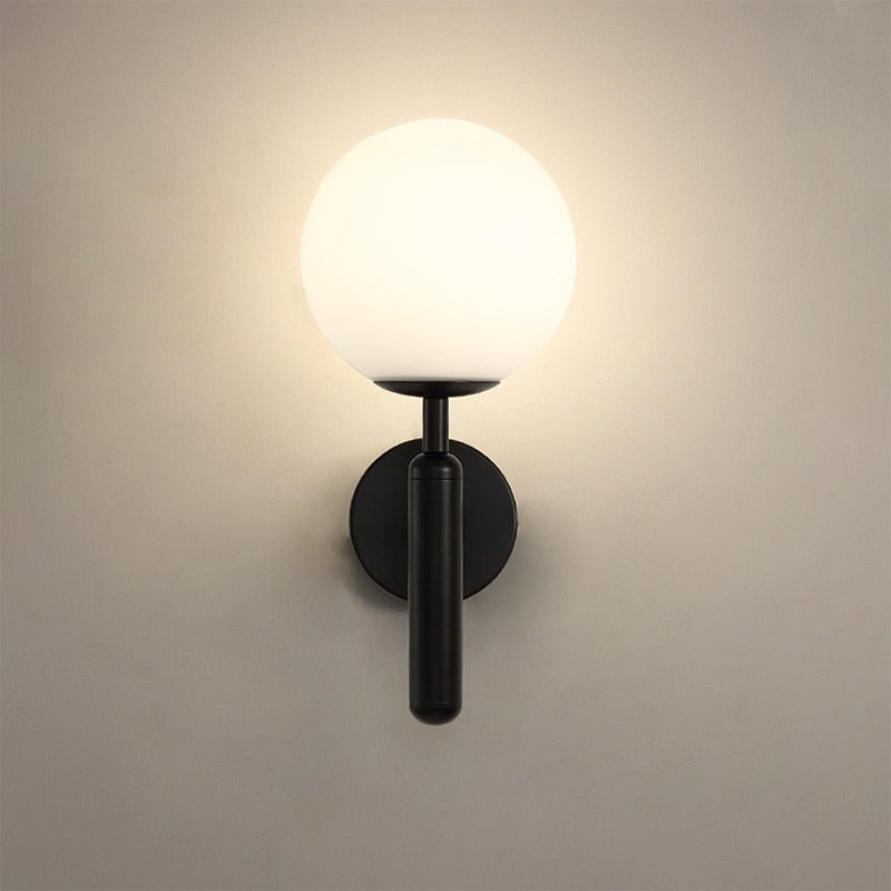 Moderne Vegglampe for Stue, Soverom og Bad - Allsidig Vegglampe med Glass Globe 3