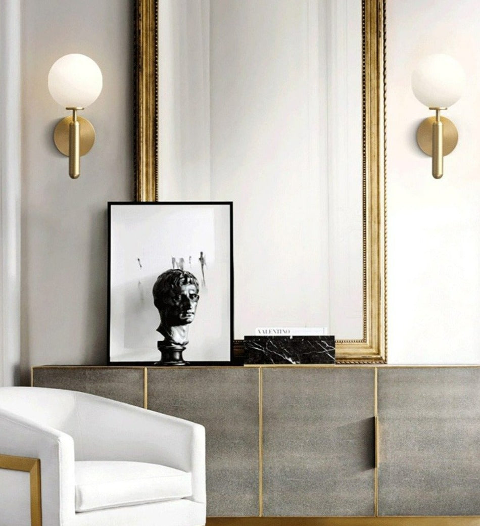 Moderne Vegglampe for Stue, Soverom og Bad - Allsidig Vegglampe med Glass Globe 5