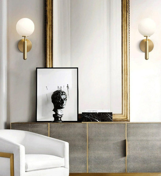 Moderne Vegglampe for Stue, Soverom og Bad - Allsidig Vegglampe med Glass Globe 5