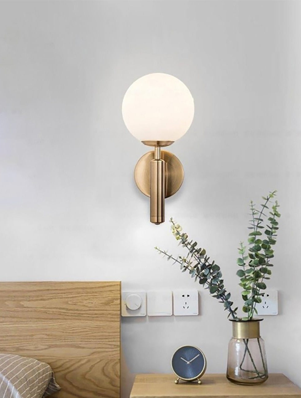 Moderne Vegglampe for Stue, Soverom og Bad - Allsidig Vegglampe med Glass Globe 6