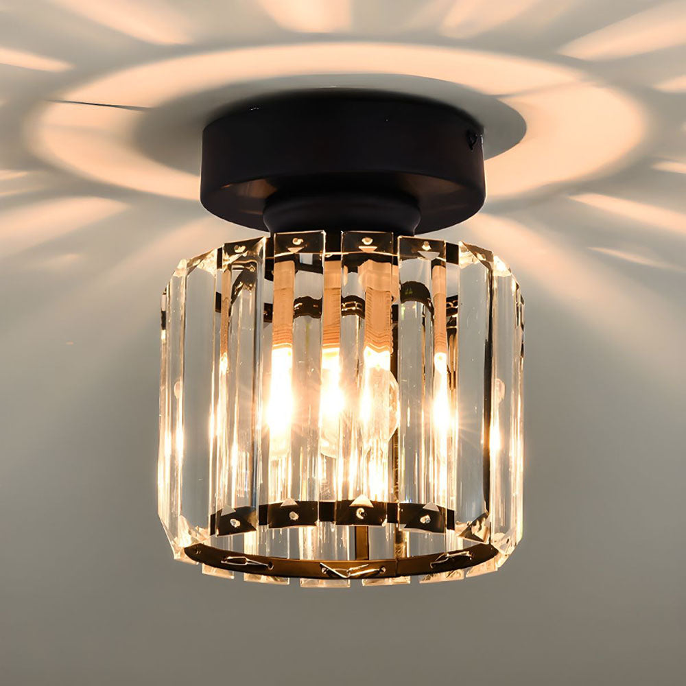Moderne taklampe med krystalldetaljer 1