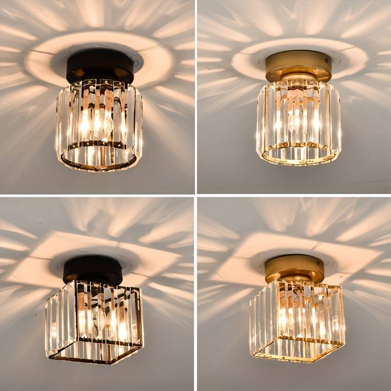 Moderne taklampe med krystalldetaljer 2