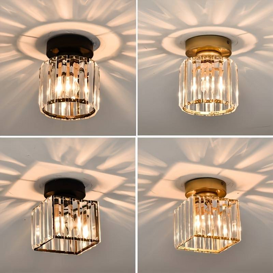 Moderne taklampe med krystalldetaljer 2
