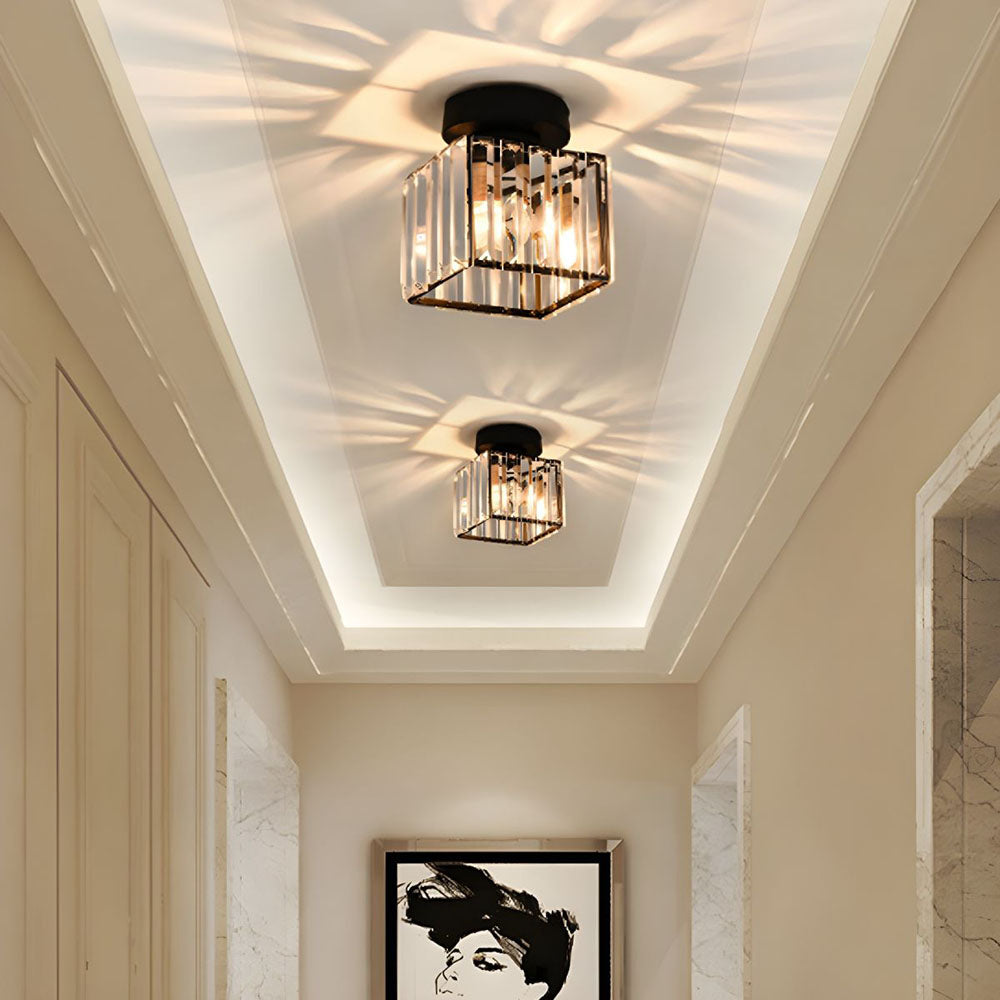 Moderne taklampe med krystalldetaljer 3
