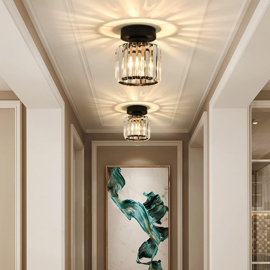 Moderne taklampe med krystalldetaljer 7