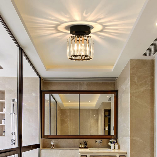 Moderne taklampe med krystalldetaljer 8