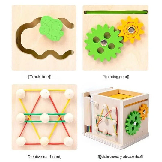 Montessori Lekeboks for Babyer med 8 Aktiviteter 5