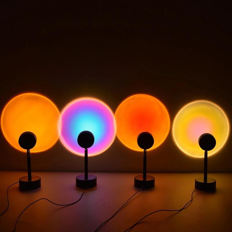 Mood Lampe med Solnedgangsprojeksjon og Roterbart Hode 4