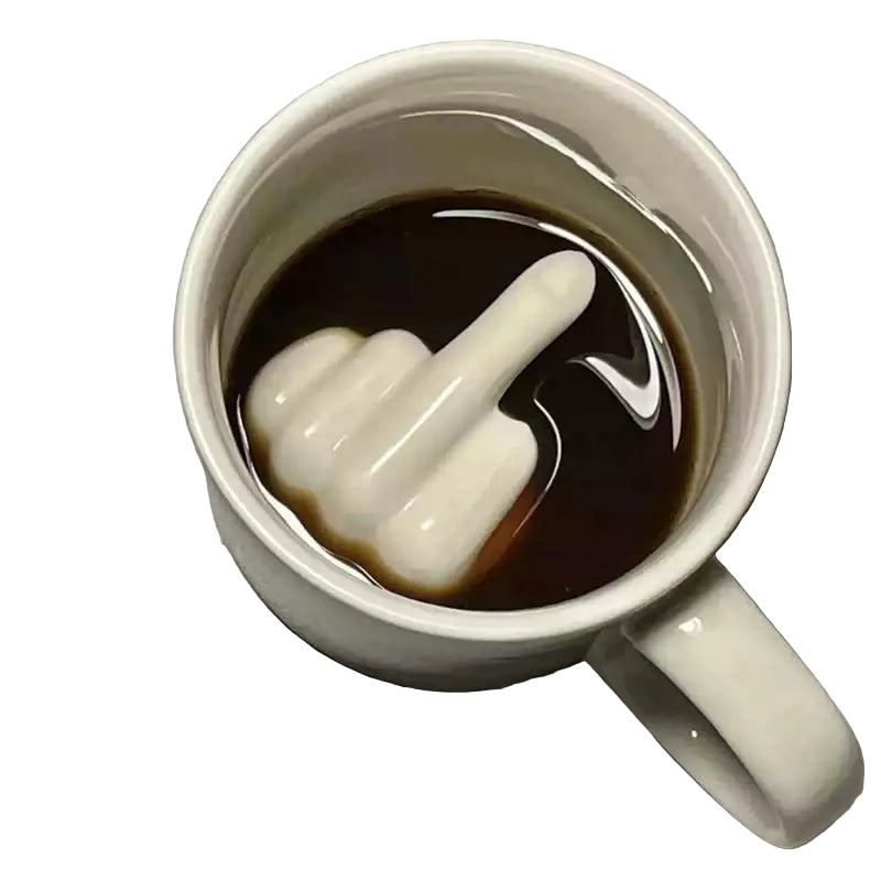 Morsom Kopp med Midtfinger Design for Kaffe og Te 0