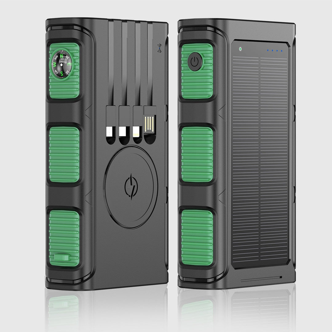 Multifunksjonell Powerbank med Solcelle og Kompass for Utendørsbruk 4