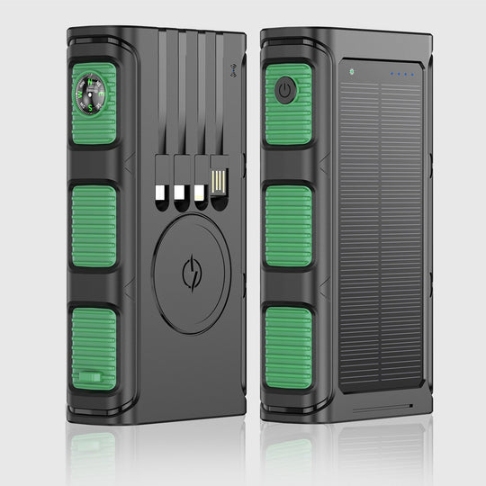Multifunksjonell Powerbank med Solcelle og Kompass for Utendørsbruk 4