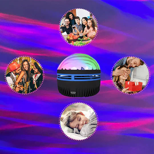 Nattlampe med Nordlys Effekt for Rommet 2