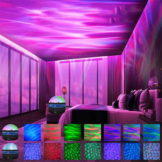 Nattlampe med Nordlys Effekt for Rommet 3