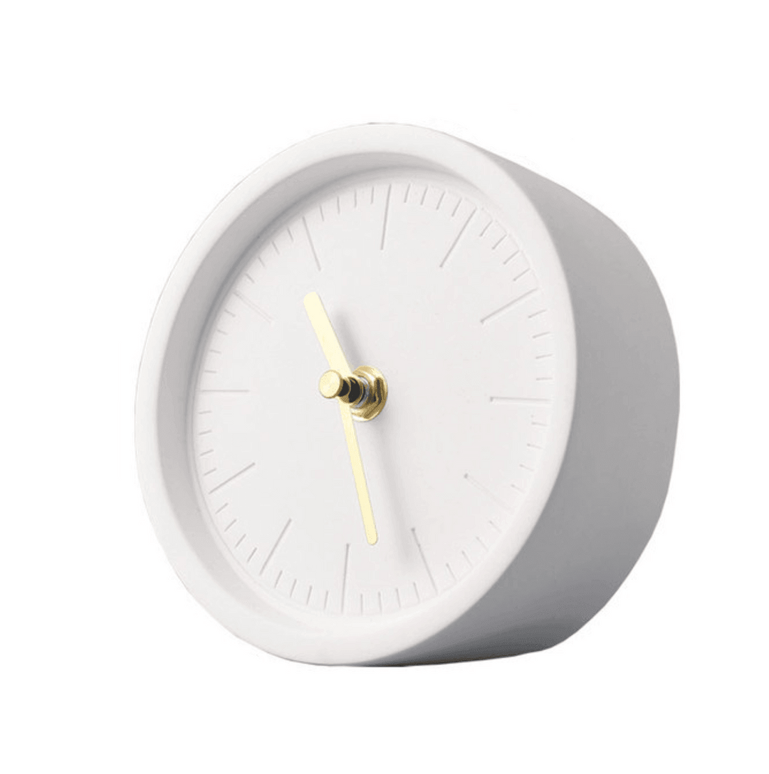 Nordic Cement Bureauklokke med Minimalistisk Design 0