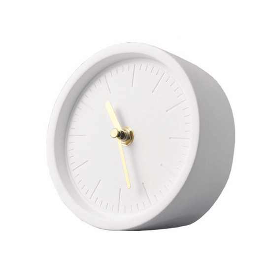Nordic Cement Bureauklokke med Minimalistisk Design 0