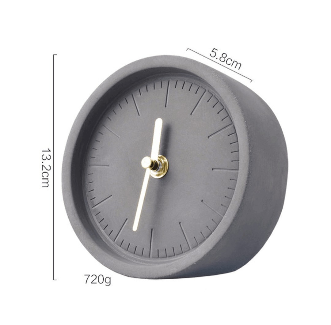 Nordic Desk Clock Cement Style 4
