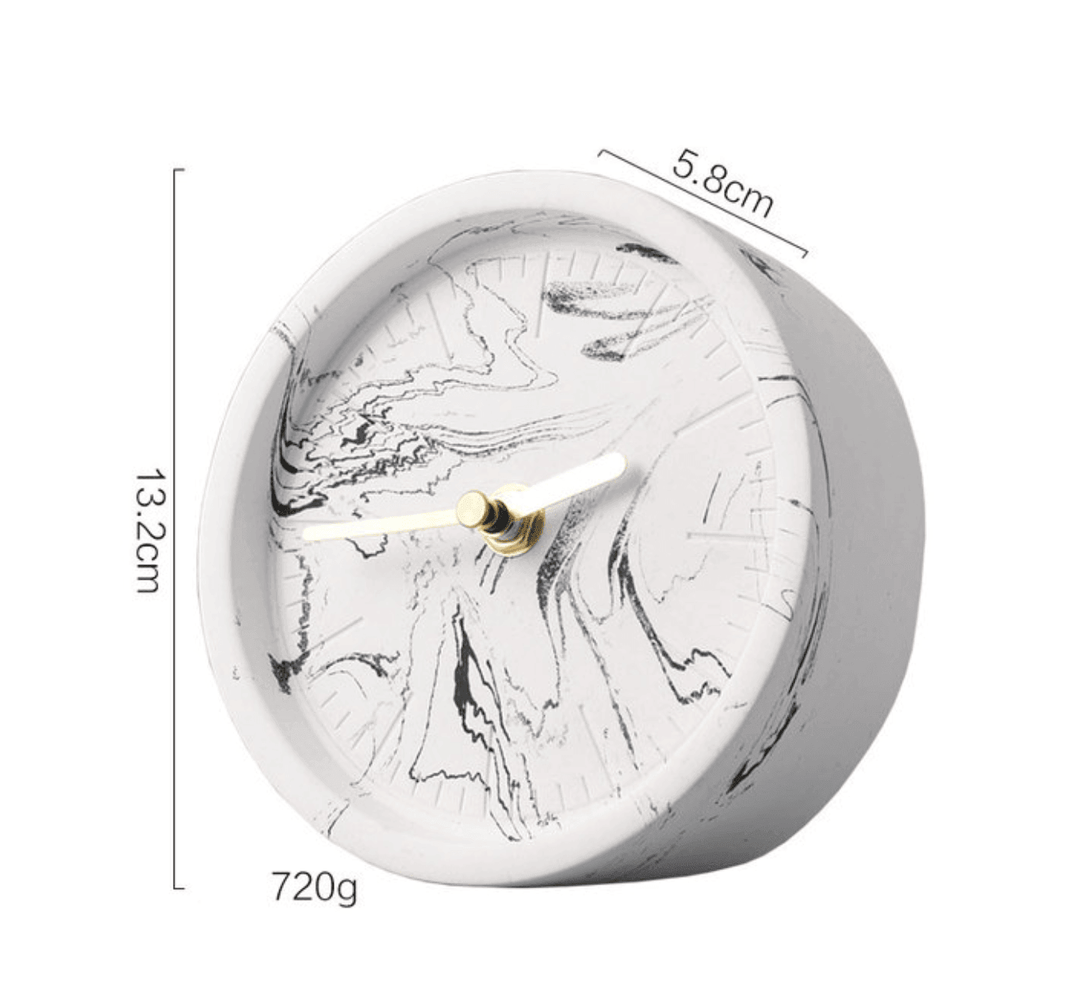 Nordic Desk Clock Cement Style 6