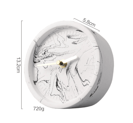 Nordic Desk Clock Cement Style 6