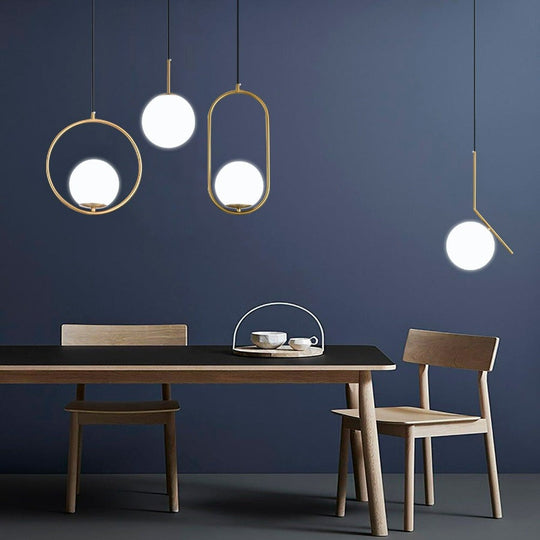 Nordic Glass Pendellampe Moderne Design 6