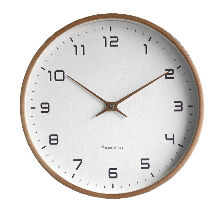 Nordisk Veggklokke i Tre Minimalistisk Design 0