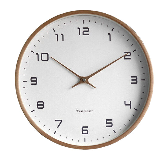 Nordisk Veggklokke i Tre Minimalistisk Design 0