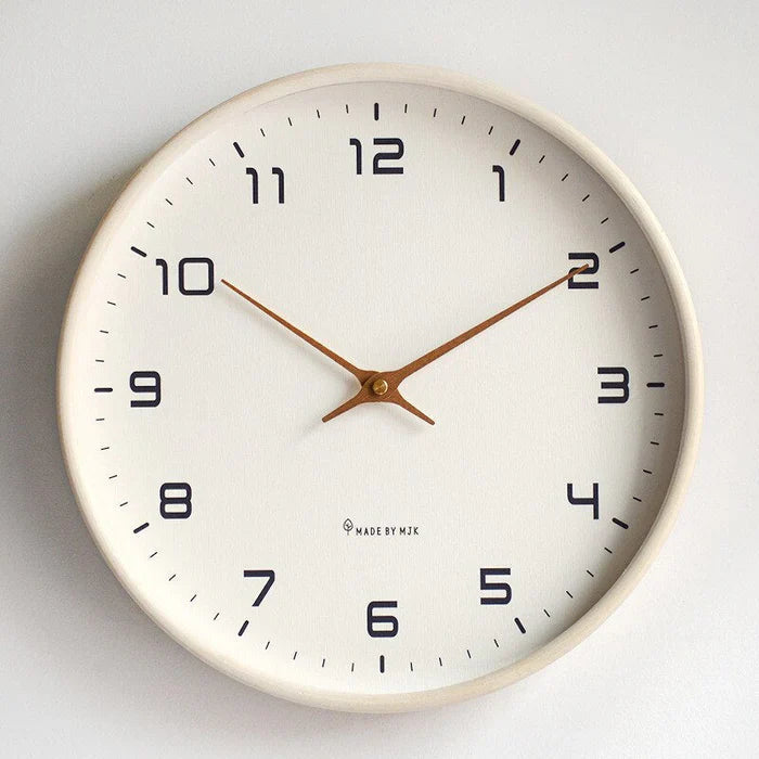 Nordisk Veggklokke i Tre Minimalistisk Design 3