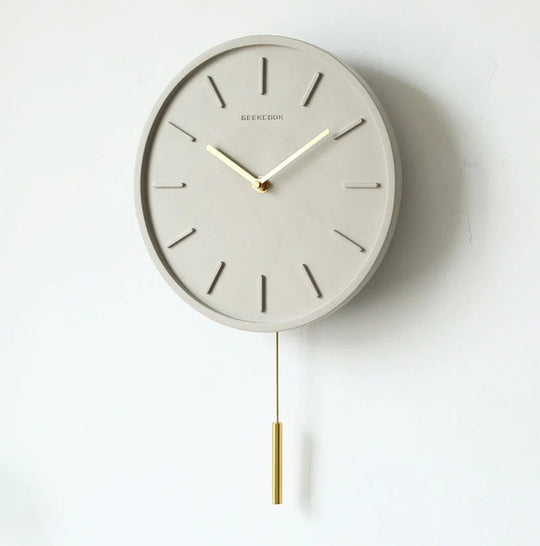 Nordisk Veggklokke med Metall Pendel 3