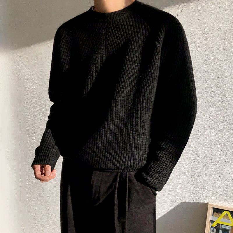 Herre Langærmet Strikket Sweater Avslappet Stil