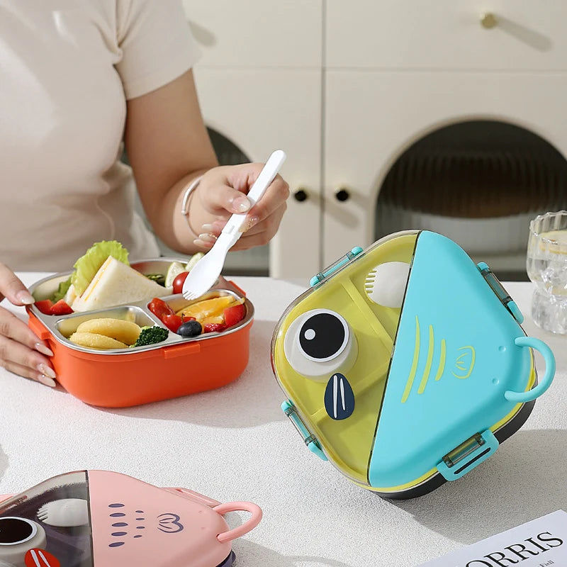 Oppbevaringsboks for snacks med to rom og lufttett forsegling 4