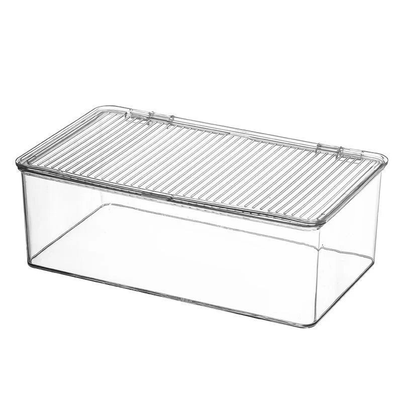 Oppbevaringsboks med ribbet klipslokk og stabelbar design 3