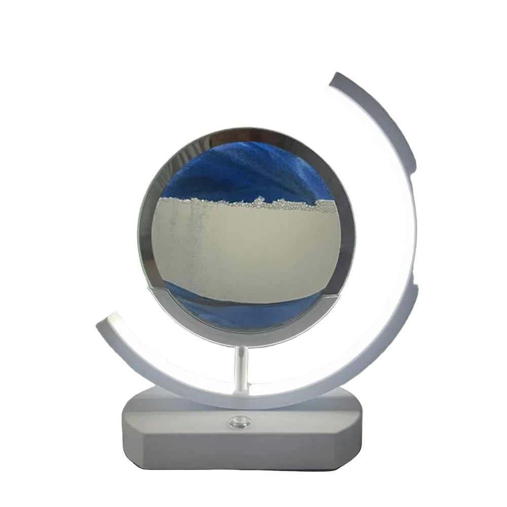 Oppladbar Bordlampe med 3D Flytende Sand Effekt 0