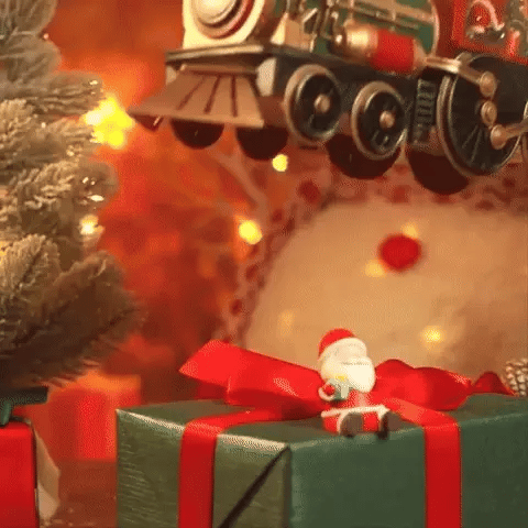 Opplyst Juledekorasjon Tog med Snøeffekt 6