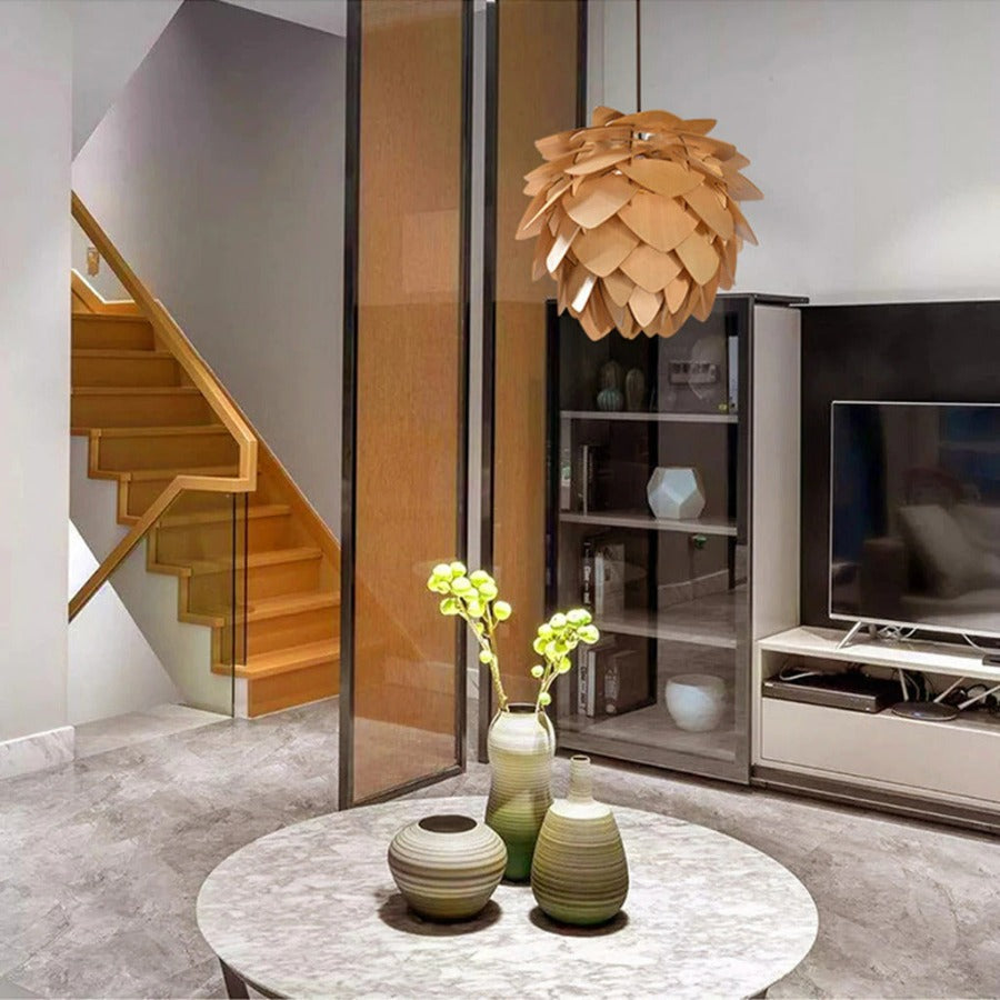 Pendellampe Kongledesign Naturinspirert Justerbar Belysning 6