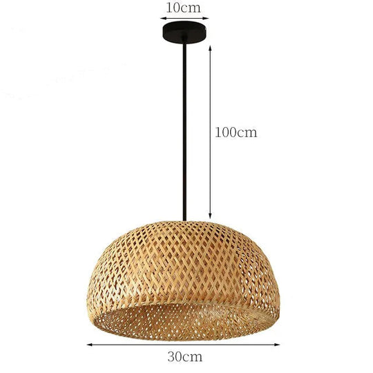 Pendellampe i Rattan for Stue og Soverom 0