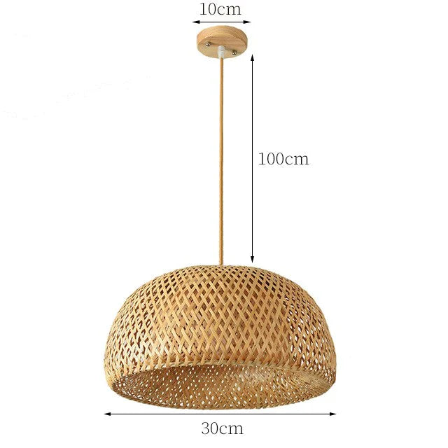 Pendellampe i Rattan for Stue og Soverom 10