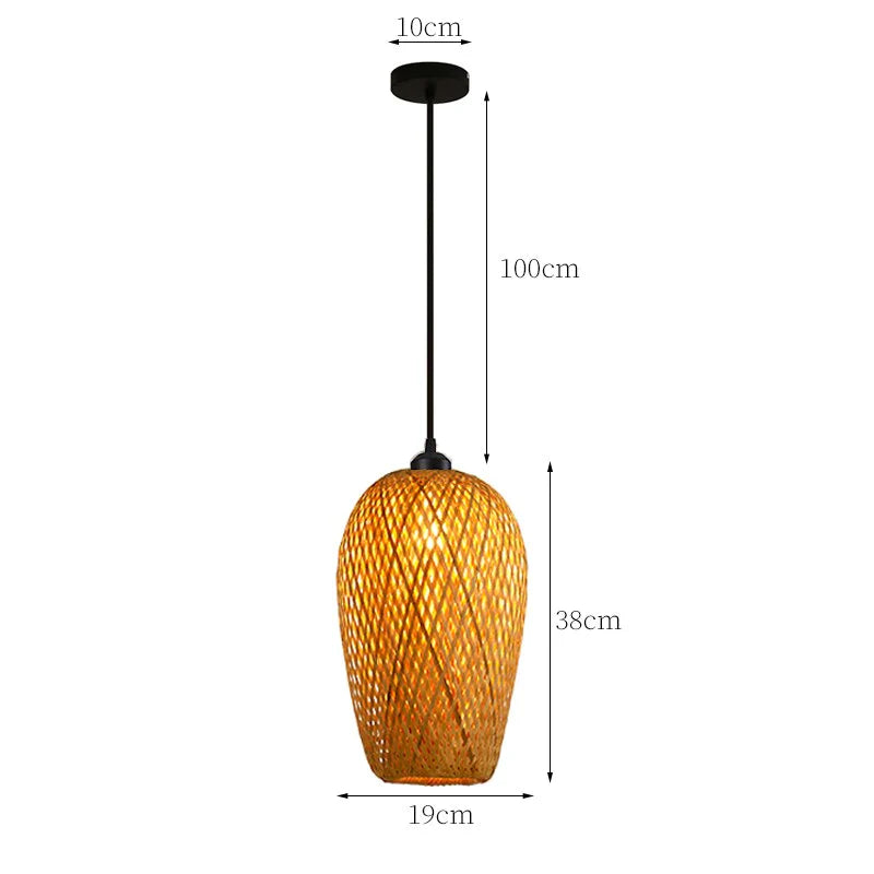 Pendellampe i Rattan for Stue og Soverom 11