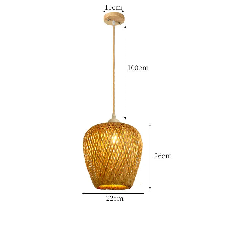 Pendellampe i Rattan for Stue og Soverom 12