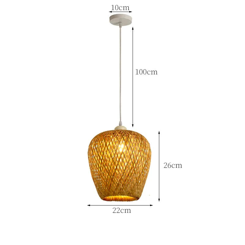Pendellampe i Rattan for Stue og Soverom 13
